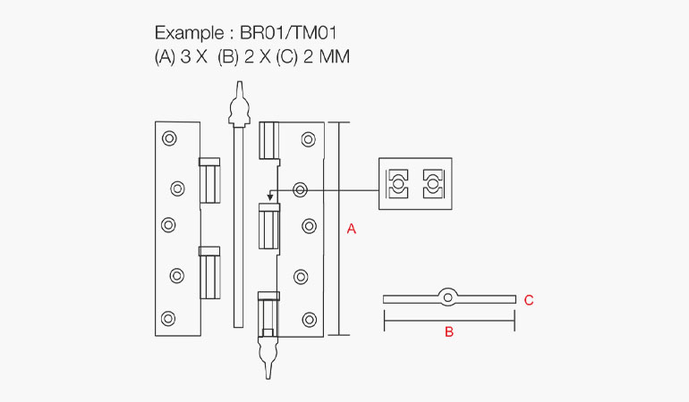 Brass Bearing Hinges